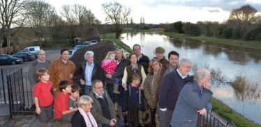 Local people with Rebecca Pow, concerned about flooding (c) Alain Lockyer