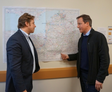 Marcus Fysh and Prime Minister David Cameron